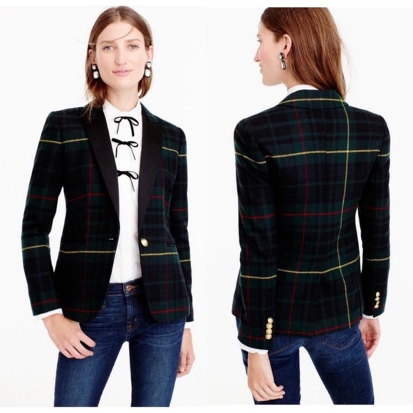 J. Crew Jackets & Blazers - J. Crew Collection Campbell Blazer in Sherwood Tartan Plaid Sz 2